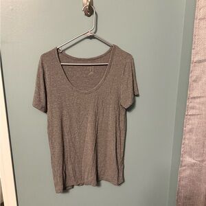 A New Day Heather Gray Women's Short Sleeve Top